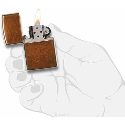 Зажигалка Zippo "Classic", цвет: светло-коричневый, 3,6 х 1,2 х 5,6 см. 47059