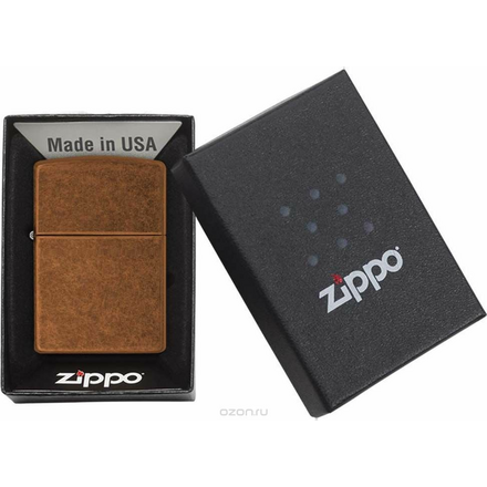 Зажигалка Zippo "Classic", цвет: светло-коричневый, 3,6 х 1,2 х 5,6 см. 47059