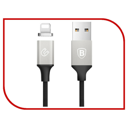 Аксессуар Baseus Magnetic Lightning 8 pin 1.2m Silver-Black