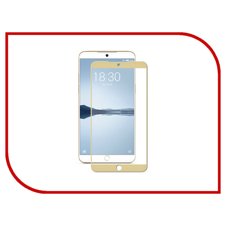 Аксессуар Защитное стекло для Meizu 15 Neypo Full Screen Glass Gold Frame NFG4710