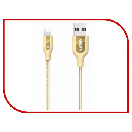 Аксессуар Anker PowerLine+ USB-Lightning MFi 0.9m Gold A8121HB1