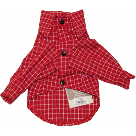 Рубашка для собак Gaffy Pet "Red Plaid", унисекс, цвет: красный. Размер XS 11021 XS