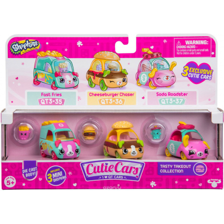 Набор из трех машинок Cutie Cars с фигурками Shopkins Tasty Takeout 57139/ast57101 (57136, 57137, 57138, 57139)