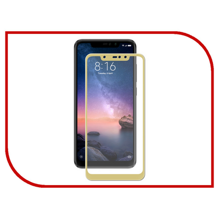 Аксессуар Защитное стекло для Xiaomi Redmi Note 6 2018 Zibelino TG Full Screen Gold ZTG-FS-XMI-NOT6-GLD