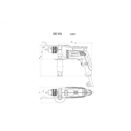 Дрель ударная Metabo Sbe 650 set (600671870) Sbe 650 set (600671870)