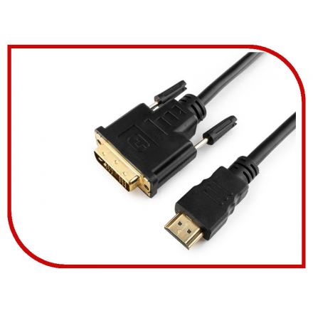 Аксессуар Gembird Cablexpert HDMI-DVI 19M/19M Single Link 0.5m Black CC-HDMI-DVI-0.5M