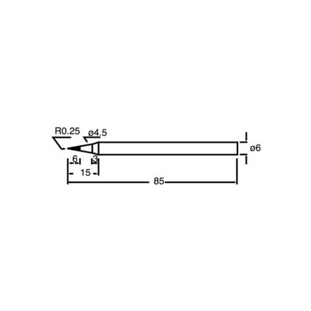 Жало конус 0.25 мм для паяльника 8pk-s120na / b (60w) proskit si-s120t-6sb 00160577