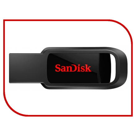 USB Flash Drive 16Gb - Sandisk Cruzer Spark Black-Red SDCZ61-016G-G35