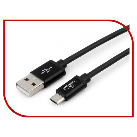 Аксессуар Gembird Cablexpert Silver Series USB 2.0 - MicroUSB 1m Black CC-S-mUSB01Bk-1M