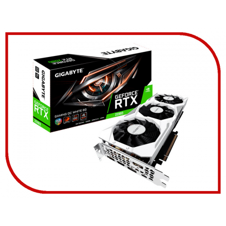 Видеокарта GigaByte GeForce RTX 2080 Gaming OC White 1815Mhz PCI-E 3.0 8192Mb 14000Mhz 256 bit USB-C HDMI 3xDP GV-N2080GAMINGOC WHITE-8GC