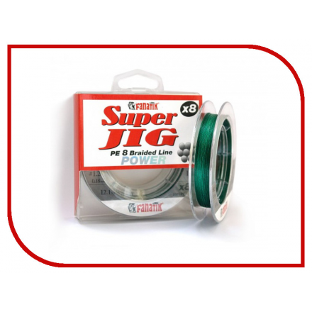 Шнур плетёный Fanatik Super Jig PE X8 (#1,2) 0.18mm 100m Green SJPEX810012G