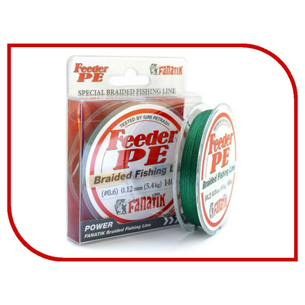 Шнур плетёный Fanatik Feeder PE X4 (#0,6) 0.12mm 140m Green FPEX414006G