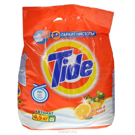 Стиральный порошок Tide "Absolute", автомат, лимон и белая лилия, 4,5 кг