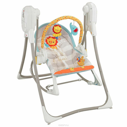 Fisher-Price Кресло-качалка Слоненок и львенок, 3в1