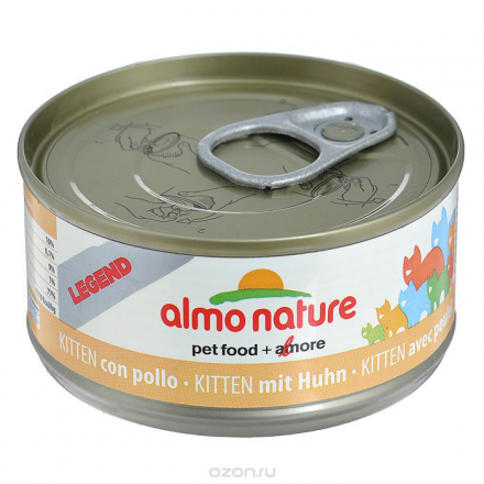 Консервы "Almo Nature" для котят, с курицей, 70 г