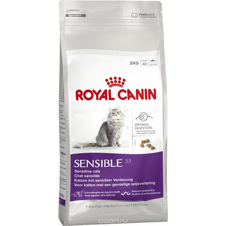 Корм сухой Royal Canin "Sensible 33", для кошек с чувствительной пищеварительной системой, 400 г