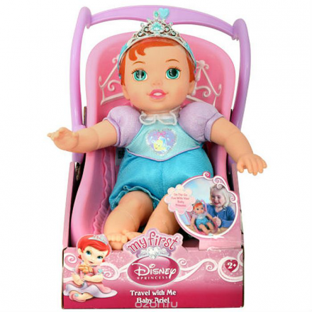 Кукла-пупс Disney Princess "Travel with Me. Baby Ariel", 26 см + ПОДАРОК