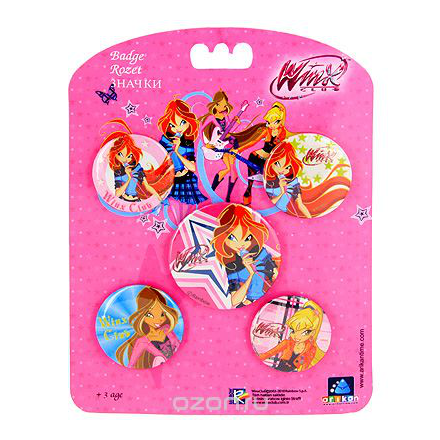 Набор значков "Winx Club", 5 шт. 11117