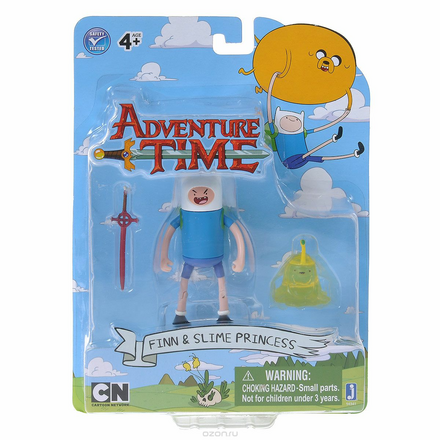 Фигурки Adventure Time "Finn & Slime Princes", с мечом