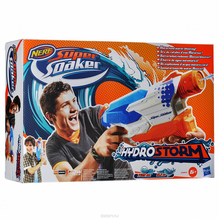 Nerf Водный бластер "Super Soaker. Водяной Шторм", цвет: голубой, белый