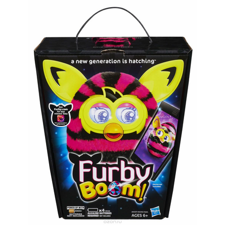 Furby (Фёрби) Boom Интерактивная игрушка Теплая волна (Рисунок горизонтальная полоска)