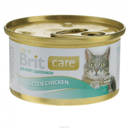 Консервы Brit Care "Kitten Chicken" для котят, с цыпленком, 80 г