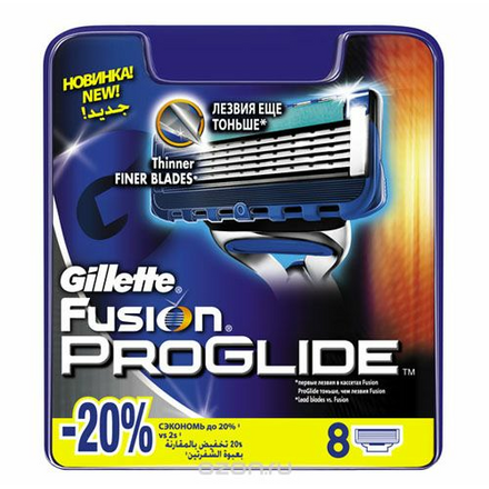 Сменные кассеты для бритья Gillette Fusion ProGlide, 8 шт.