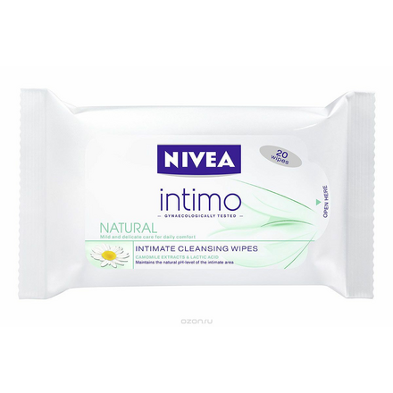 Салфетки для интимной гигиены Nivea Intimate "Natural", 20 шт