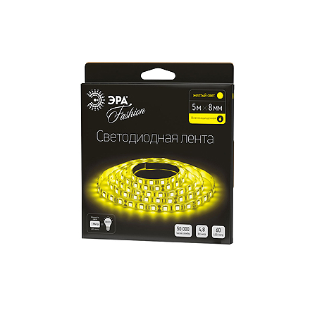 Светодиодная лента Эра LS3528 60LED IP65 5m Y 613580