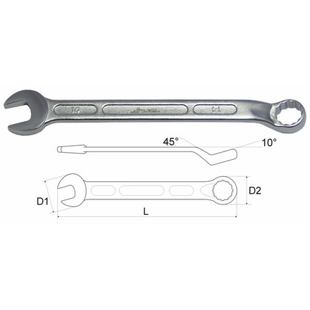 Ключ гаечный комбинированный 26х26 Aist