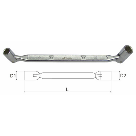 Ключ торцевой шарнирный 8х9 Aist