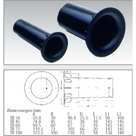 Труба фазоинвертора Intertechnik BR/TR45