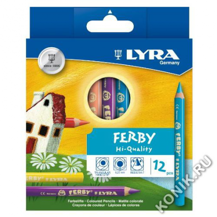 Карандаши цветные Ferby, 12 цветов (Lyra L3621120)