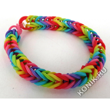 Резиночки для плетения браслетов Rainbow Loom, гелевые микс (RAINBOW LOOM B0077)