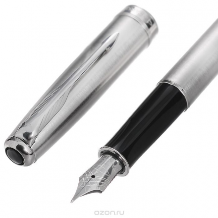 Ручка перьевая Parker "Sonnet Stainless Steel CT", цвет: стальной