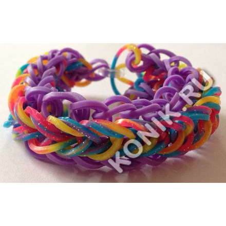 Резиночки для плетения браслетов Rainbow Loom Блестящий голубой (RAINBOW LOOM B0365)