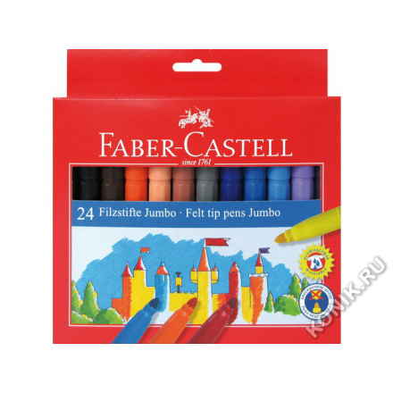 Фломастеры Jumbo, 12 цветов (Faber Castell 554312)