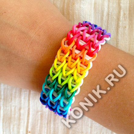 Резиночки для плетения браслетов Rainbow Loom Голубой металлик (RAINBOW LOOM B0297)