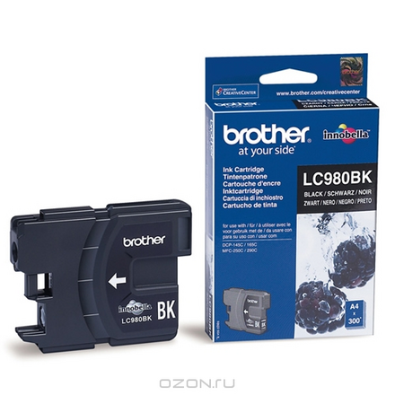 Brother LC-980BK Black для DCP-145C/165C/375CW, MFC-250C/290 (300стр)