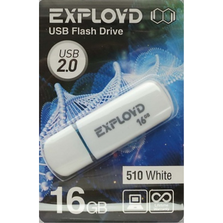 USB Flash Drive 16Gb - Exployd 510 White EX016GB510-W