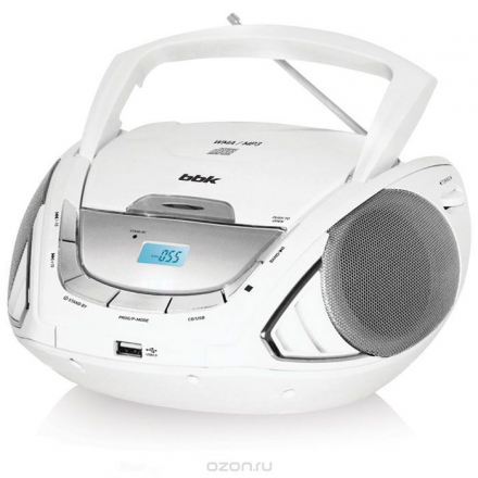 BBK BX190U, White Silver CD/MP3 магнитола