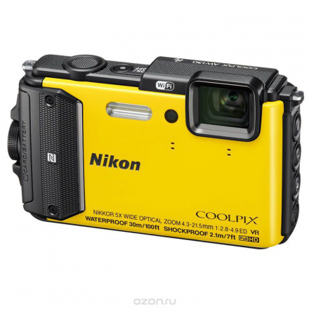 Nikon Coolpix AW130, Yellow цифровая фотокамера