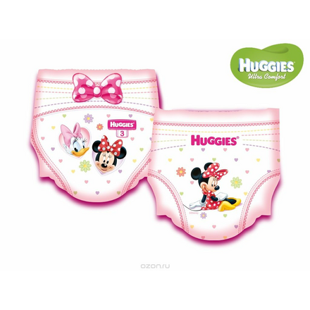 Huggies Ultra Comfort Подгузники для девочек 3, 5-9 кг, 21 шт