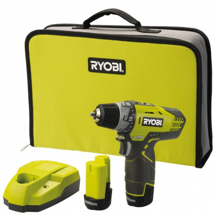 Дрель аккумуляторная Ryobi 3001802(r12dd-ll13s)