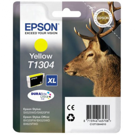 EPSON T1304 Yellow для B42WD/SX525WD/BX625WFD/BX320FW/WF-7015/7515/7525 C13T13044010