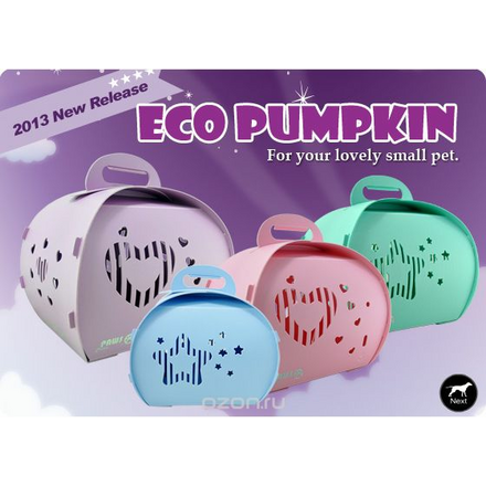 Переноска для животных Crazy Paws "ECO-V3 Pumpkin", цвет: розовый. Размер Large