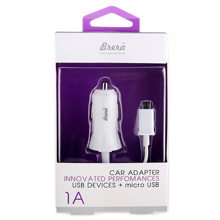 Зарядное устройство Brera CAU1-1A USB + MicroUSB White 35980