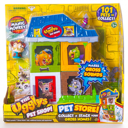 Игровой набор UGGLYS PET SHOP UGGLYS PET SHOP 19414 Аглис Пет Шоп Игровой набор Зоомагазин (2 домика + фигурка)