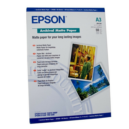 Фотобумага Epson C13S041344 Матовая 192g/m2 A3 50 листов