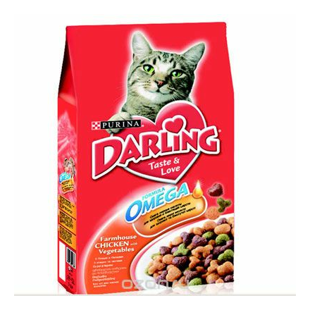 Корм сухой "Darling" для кошек, с птицей и овощами, 2 кг